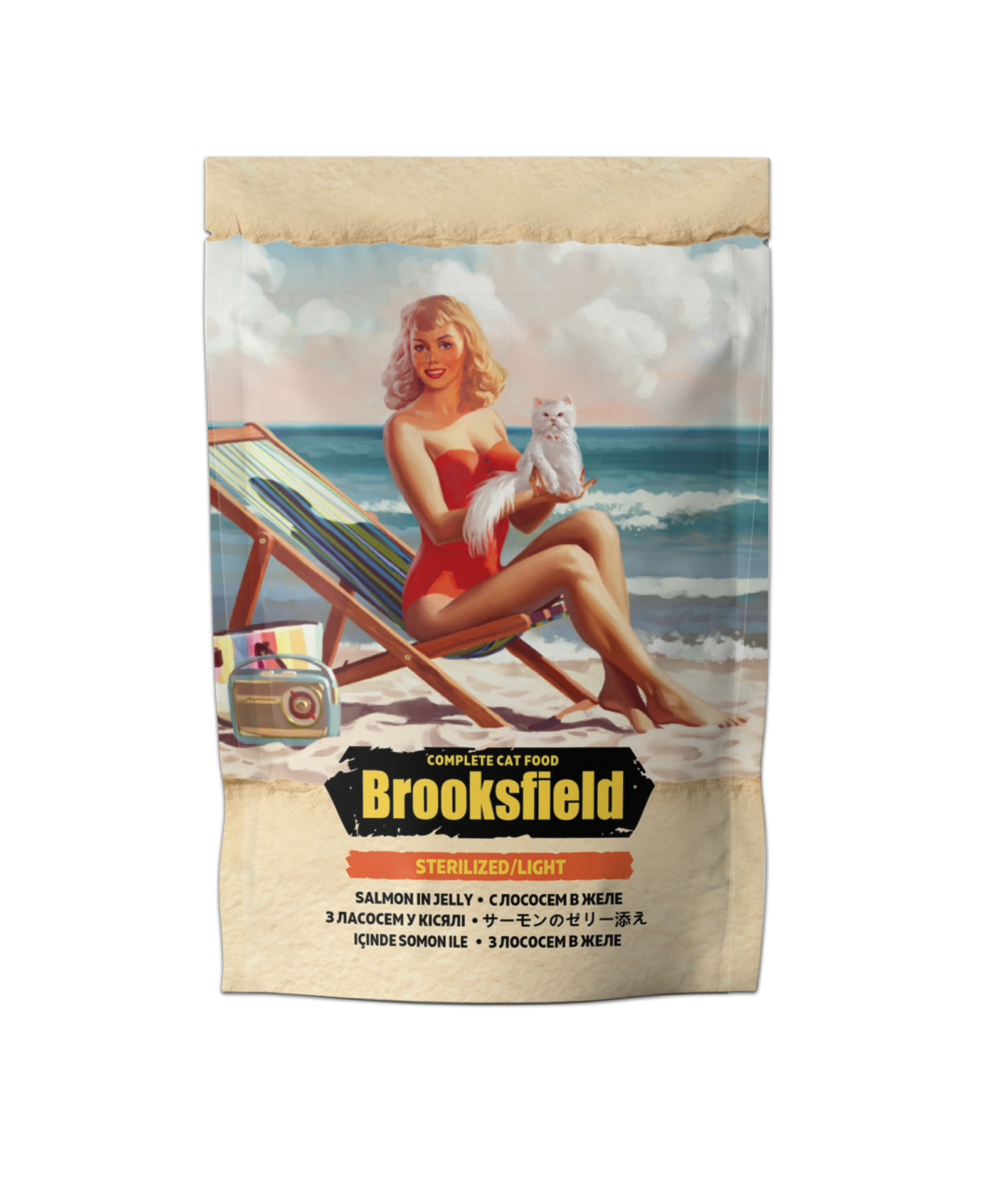 Brooksfield Sterilized.Light Cat Salmon ПАУЧ.Д.КОШЕК 85г ЛОСОСЬ В ЖЕЛЕ